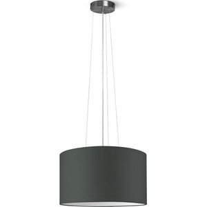 Home Sweet Home hanglamp Bling - verlichtingspendel Hover inclusief lampenkap - lampenkap 40/40/22cm - pendel lengte 100 cm - geschikt voor E27 LED lamp - antraciet