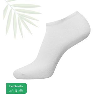 Bamboe Sokken, Sneaker Sokken, Dames en Heren, Kort Sokken, Antibacterieel, 1 Paar, 39-42, Wit
