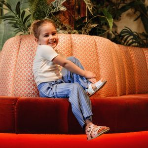 Sandalen | Meisjes | Silver Pearl | Microleer | Go Banana's | Maat 26