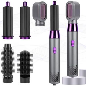 DailySupplies® Fohnborstel - Krulborstel - Krultang 5 in 1 - Grijs en Paars