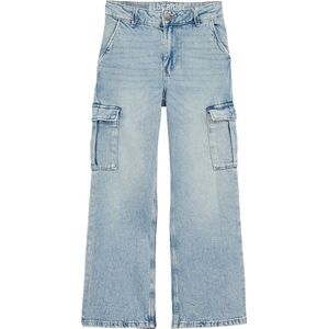 WE Fashion Meisjes jeans wide leg met cargozakken