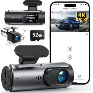 Lexium Dashcam voor auto - Dashcam - Dashcam voor auto voor en achter - Dashcam voor en achter - Dashcam voor en achter draadloos - Dual dashcam