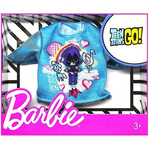 Barbie kleding accessoire / shirt Teen Titans Go, blauw