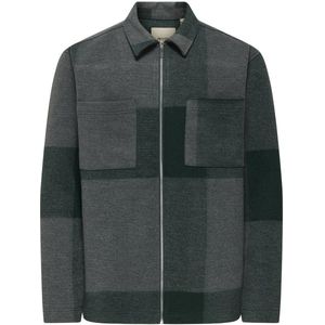 ONLY & SONS ONSWAKE CHECKED ZIP OVERSHIRT Heren Overhemd - Maat S