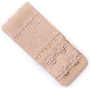 * 3 BH Verlengstukjes (2 Haaks) - Beige - Extenders voor Comfortabele Pasvorm - Bra Extenders for Adjustable Fit - Beha Verlengstuk / Verlenger 2 Haaks met Elastiek in Beige *