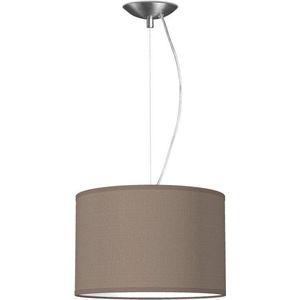 Home Sweet Home hanglamp Bling - verlichtingspendel Deluxe inclusief lampenkap - lampenkap 30/30/20cm - pendel lengte 100 cm - geschikt voor E27 LED lamp - taupe