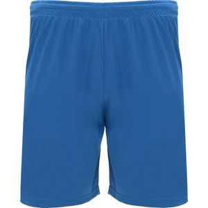 Kobalt Blauwe kinder sportbroek zonder binnenbroek en elastische band met koord model Dortmund maat 116 / 8