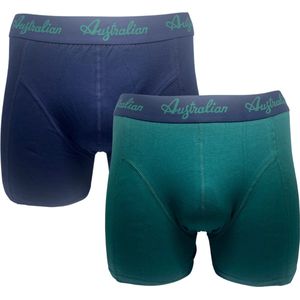 2 stuks Australian Boxershort - Katoen - Groen/Blauw - Maat XL