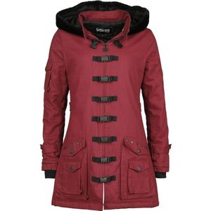 Gothicana donkerrood overgangsjack, licht gevoerd met loopsplit aan de achterkant - Dames - S