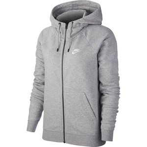 Nike Sportswear Essential Hoodie Full Zip Flock Jas Dames - Maat XS
