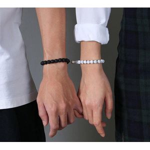 Armbanden set met magneet - Kralen armband - Koppel armband - Armband dames - Armband heren - Romantisch cadeau - cadeau voor hem / haar