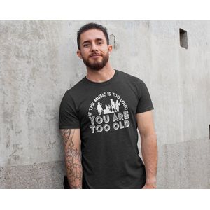 Rick & Rich - T-Shirt Loud Music - T-shirt met opdruk - T-shirt Muziek - Tshirt Music - Zwart T-shirt - T-shirt Man - Shirt met ronde hals - T-Shirt Maat XL