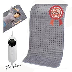 Mrs. Jones OCSOSO Extra groot verwarmingskussen voor zittend - liggend gebruik pijn - krampen verminderen 50 x 100 cm warmtekussen voor rug nek - schouder - pijnverlichting . .