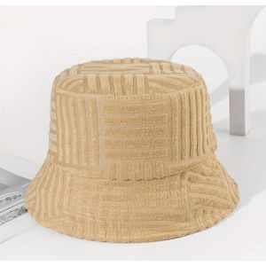 FLIPFLOP CLUB® Jacquard Bucket Hat | Accessoires voor festival | Vakantie | Vissershoed | Vissershoedje | Unisex | Visser Cap | Sun Hat | Zonnehoedje | Khaki