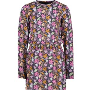 4PRESIDENT Meisjes jurk - Black Oyster Aop - Maat 92 - Meisjes jurken