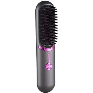 Draadloze Stijltang, Draagbaar Mini-stylingapparaat Voor Op Reis, PTC-keramische Haarbescherming Met Drie Temperatuurinstellingen, Automatische Veiligheidsuitschakeling Na 30 Minuten, Ideaal Voor Zakenreizen, Hotels En Dagelijks Thuisgebruik, Grijs