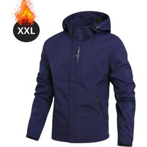 Livano Windjas Voor Heren - Parka - Lente & Herfst - Jas - Volwassen - Windjack - Windbreaker - Outdoor - Marineblauw - Maat S