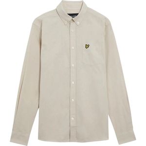 Lyle & Scott Cotton Linen Button Down Shirt - met lange mouwen - Heren Beige - Maat XS