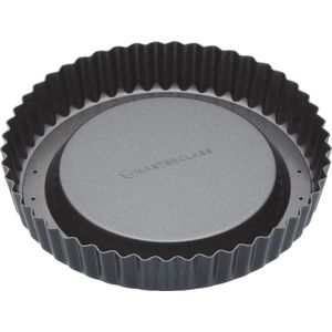 KitchenCraft MasterClass Vlaaivorm Met Antiaanbaklaag - Heavy Duty Koolstofstaal ‎20 x 20 x 3,5 Centimeter