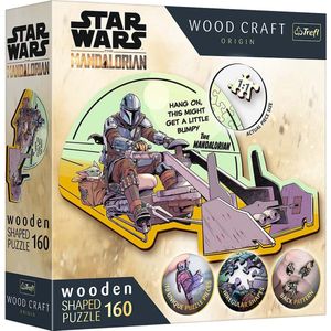 Trefl Trefl - Puzzles - 160 Wooden Shaped Puzzles"" - The Mandalorian - Reunite / Lucasfilm Star Wars The Mandalorian FSC Mix 70%