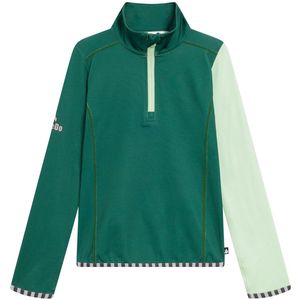 WeeDo - Shirt - Groen - Halve Rits - Lange Mouw - Normale Pasvorm