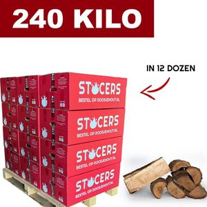 Haardhout eiken 12 dozen x 20 kilogram | brandhout open haard of hout kachel openhaardhout