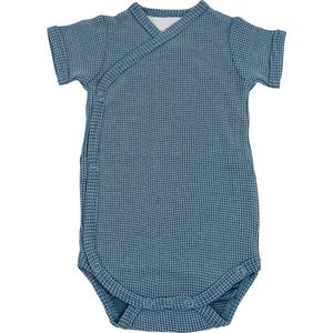 Lodger - Baby Rompertje - Blauw - Korte Mouw - Luchtig Katoen - Handige Overslag