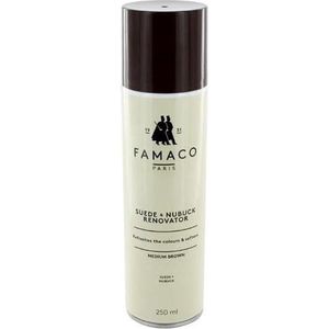Famaco Suede & Nubuck Rénovateur spray verzorging in de kleur cognac 324 - 250ml luxe schoenpoets spray