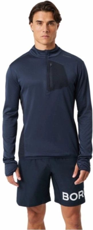 Björn Borg - Borg Fleece Midlayer - Blauw - Longsleeve