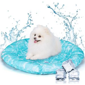 Nobleza B4R42 - Koelmat voor honden en katten - Niet-giftige gel - Koeling kattenmand - Koeling hondenmand - 62x62 cm - Blauw