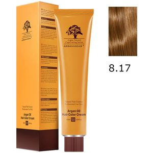 Arganmidas Marokkaanse Arganolie Haarkleur Crème 8.17 / Crème Haarkleur Licht As Bruin Blond 100 ml