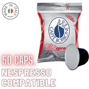Borbone Rosso Respresso - 50x Nespresso Compatibel Koffiecups - Italiaanse Espresso Koffie