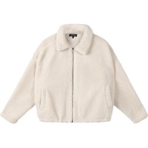 Refined Department Jas Ladies Knitted Teddy Jacket Lucy R2408466510 003 Creamy White Dames Maat - XS/S