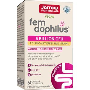 Fem-Dophilus 5 miljard 60 capsules ondersteunt de blaas - Lactobacillus rhamnosus & Lactobacillus reuteri | Jarrow Formulas