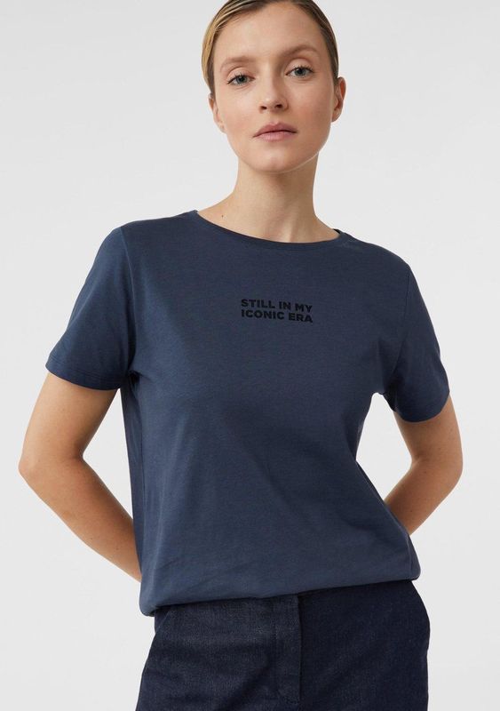 comma - T-Shirt - Zwart