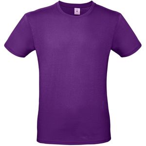 Paars basic t-shirt met ronde hals voor heren - katoen - 145 grams - paarse shirts / kleding S