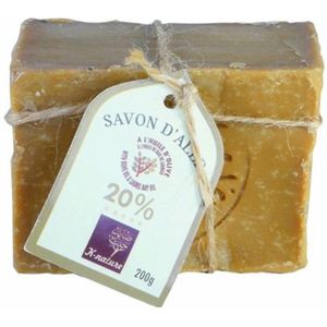 Aleppo zeep 20% laurierbesolie - 3 stuks van 200 gram - 100% natuurlijk - hypoallergeen