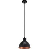 EGLO Truro 1 Hanglamp - E27 - Ø 21 cm - Zwart/Koper