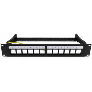 DSIT 10 inch STP patchpaneel voor keystones - 12 poorts