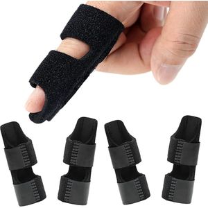 BOTC Vingerbrace 4 Stuks - Vingerspalk - Vinger splint - Vinger beschermer - Vingerbrace triggervinger - Zwart