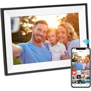 Digitale fotolijst 10,1 inch met WiFi en HD IPS touchscreen - 32 GB geheugen met automatische rotatie