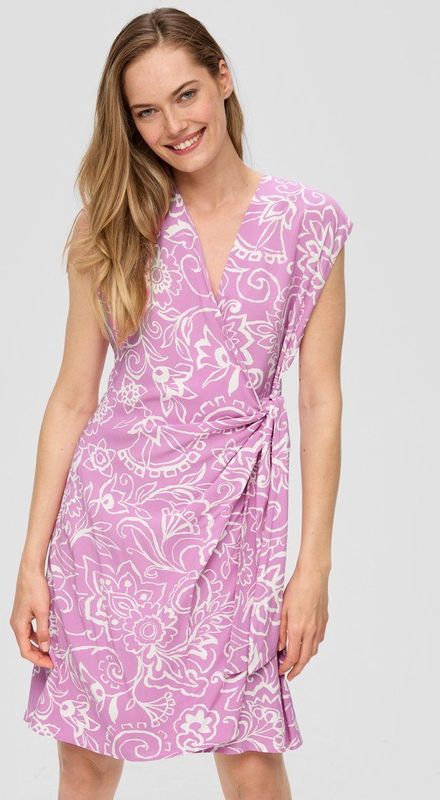 Knielange jurk in wikkellook