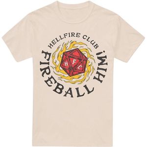 Stranger Things - Hellfire Club Fireball - T-shirt - Crème - Uniseks