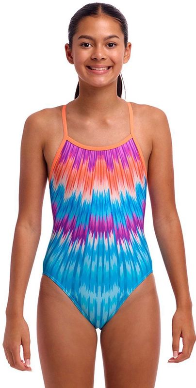 Funkita Single Strap One Piece Zwemkleding Blauw 8 Years Meisjes