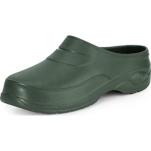 Ladeheid Unisex Clogs Tuinklompen - Tuinschoenen - Lichte - Dames - Heren - Donkergroen – 38 – LA-KL-037