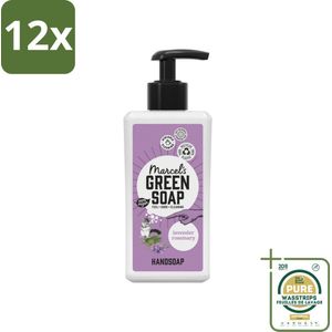 Marcel's Green Soap - Handzeep - Lavendel & Rozemarijn - Zachte verzorging - 250 ml - Voordeelverpakking - 12 stuks - Rozemarijn - Biologische zeep