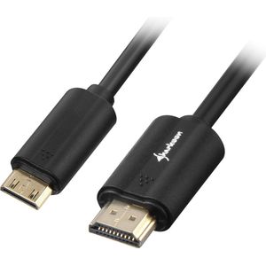 Sharkoon HDMI naar Mini HDMI 2.0 2M - Zwart