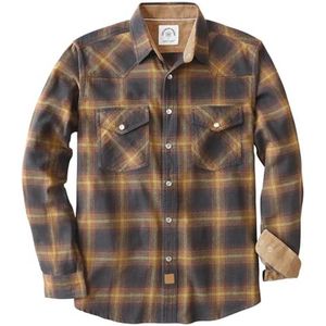Flanellen overhemd voor heren - Casual, Lange Mouwen, Vintage, Geruit Katoen
