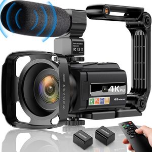 MKSS® Vlog Camera voor Beginners - Videocamera voor Kinderen en Volwassenen - Handycam - 4K Kwaliteit