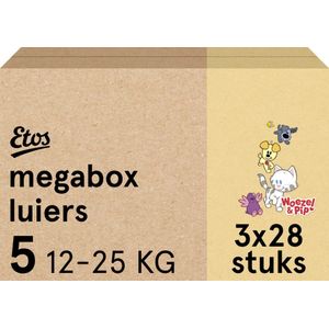 Etos Woezel & Pip Luiers Junior Maat 5 - 12-25 kg - Megabox - 84 stuks
